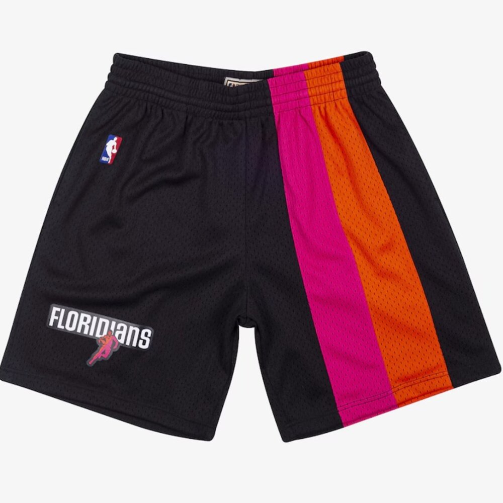 Miami Heat Floridians 2005/06 Men's Black Throwback Swingman Shorts Medium BNWT